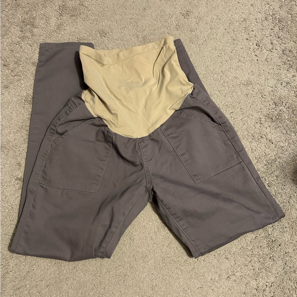 Grey maternity fitted pants - Picture 3 of 4